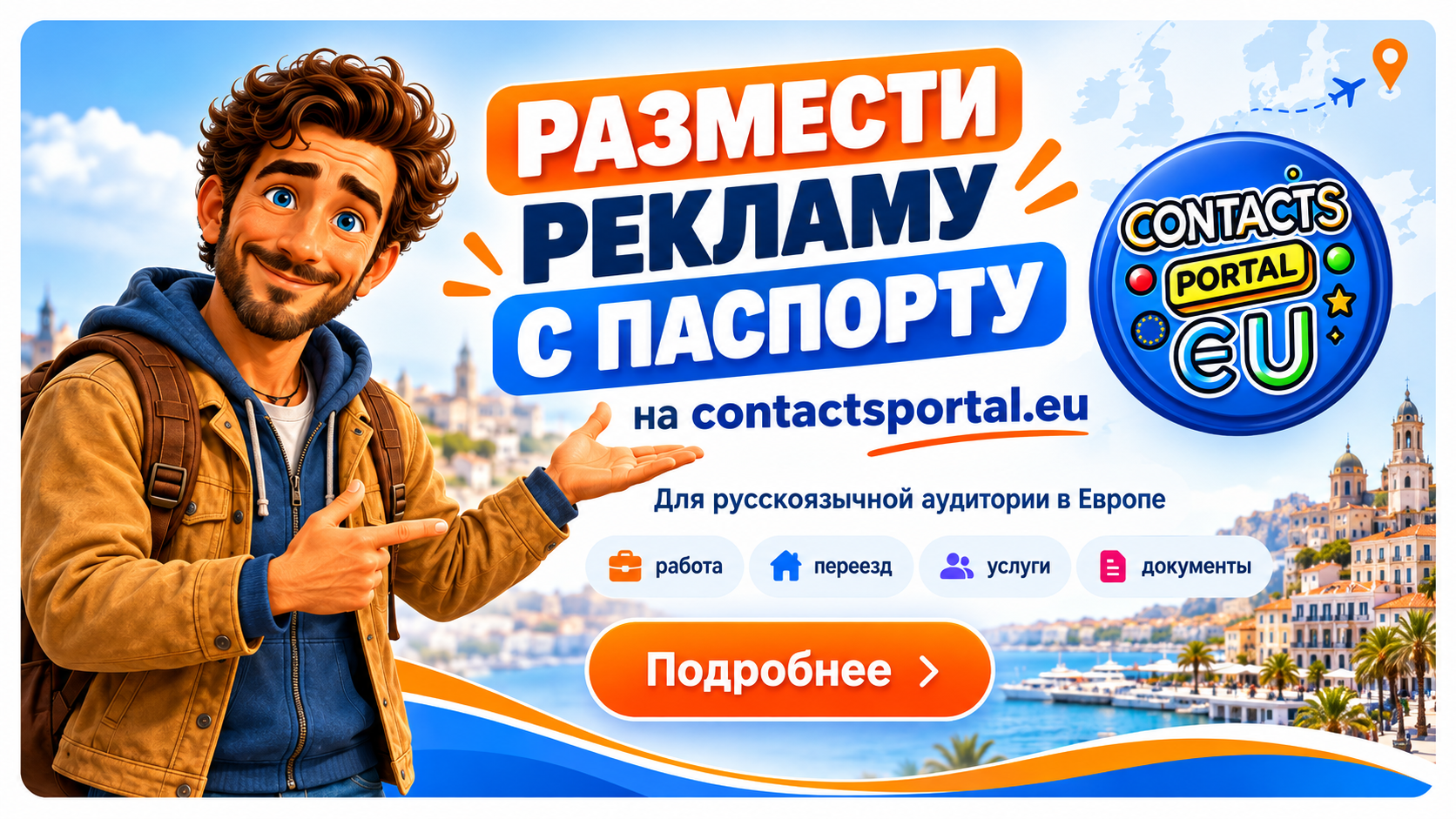 Разместить рекламу на CONTACTSPORTAL.EU
